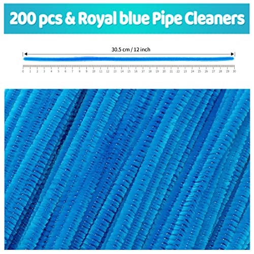 Image of IOOLEEM 200pcs Dark Blue Pipe Cleaners Bulk for Crafts