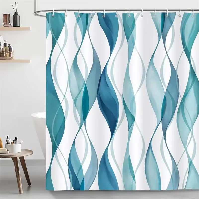 Rideau de douche anti-moisissure grand format 240x180 avec crochets