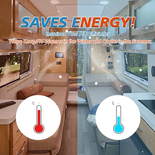 Waterproof Non Slip Rv Vent Insulator And Camper Shower Skylight Cover With Reflective Surface, Energy Savings, Fits 14"X22" Rv Vents #TOP6