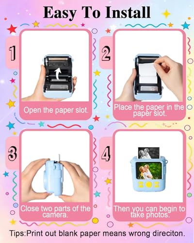 20 Rollen Sofortbildkamera-Nachfüllpapier, HD Kidizoom Druckkamera-Papier, Nachfüllpackung für die meisten Kinder, Sofortbildkamera, BPA-frei (2,5 x 5,7 cm)
