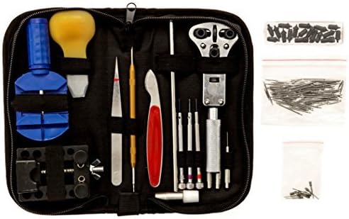 Platinum 147 Pcs Portable Professional Watch Repair Tool Kit Set Solid Hammer Spring Bar Tool Watchmaker