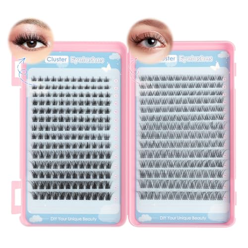 Silkiwinki 3D Fluffy Cluster Wimpern Einzelwimpern Wispy Natürliche Künstliche 10-18MM 2 Stile Mix Buch für Extension