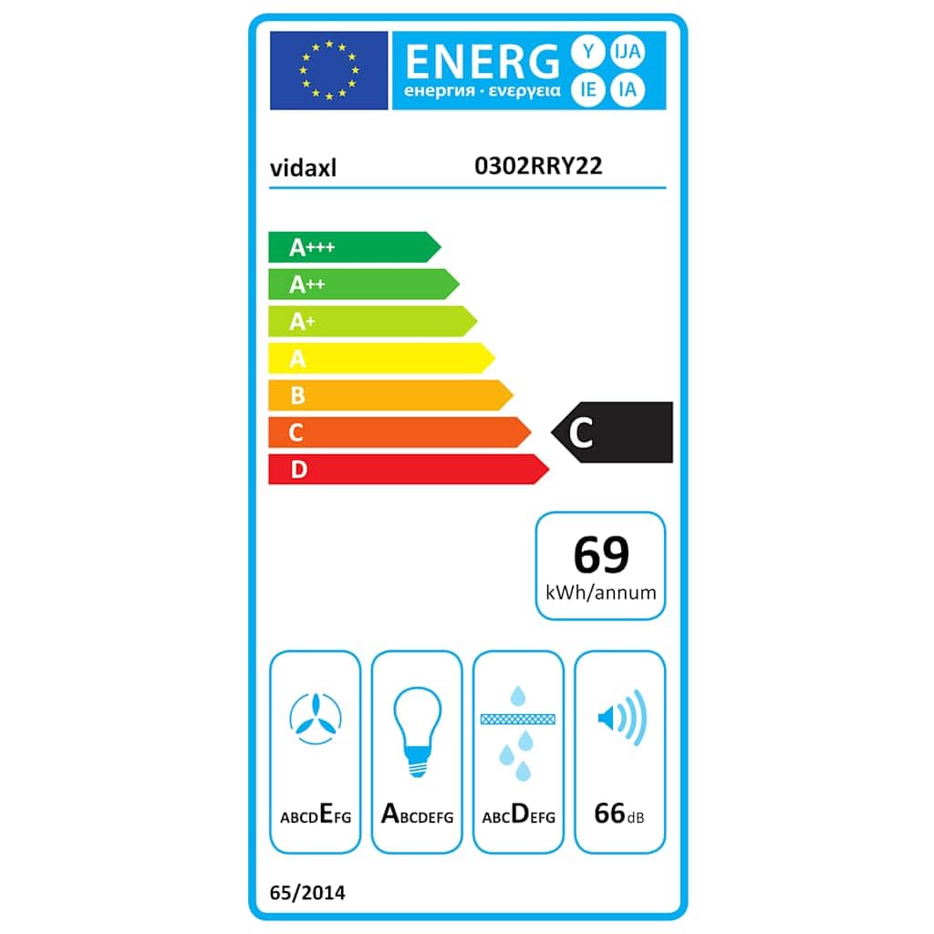 vidaXL Hotte Plate en Acier Inoxydable 900 mm Aspirante de Cuisine Maison