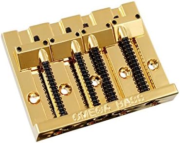 Allparts, Omega Bass Bridge 4 String Replacement and Small Parts for Electric Guitar (BB-3350-002)