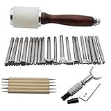 20pcs Leather Carving Working Saddle Making Tools Set DIY Hammer Swivel Knife