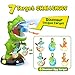 EagleStone Moving Dinosaur Shooting Toys for Kids 5-7, Electronic T-Rex Shoot Target Game with Mist Spray, LED Score, Roar & Light, 3-Pair Dino Target, Birthday Gifts for 5 6 7 8 9 Year Old Boys Girls