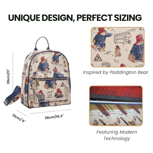 Signare Tapestry Women Backpack Rucksack Casual Daypack With Paddington Bear Design (DAPK-PADD)3