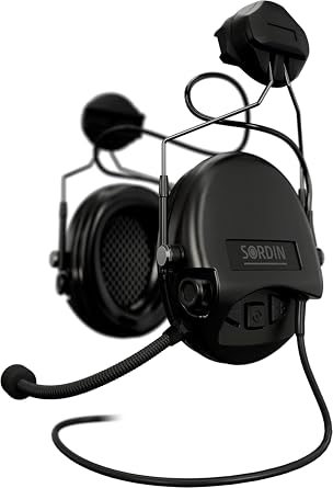Sordin MIL CC Ear Muffs - Military Ear Defenders w/Radio Connection, Microphone & ARC Adapter - Tactical Earmuffs