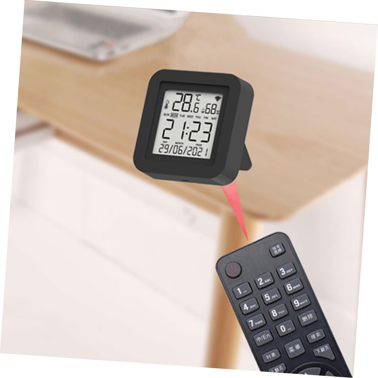 NUOBESTY 1Set Igrometro Digitale e Termometro Per Misurazione Della Temperatura e Umidità Facile Leggere e Installare Design Compatto Per Uso Domestico e Aziendale