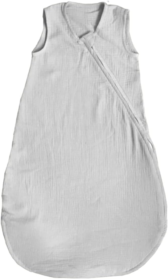 MIMUSELINA Saco de Dormir para Bebé sin Mangas de Muselina 100% Algodón Transpirable Verano TOG 1.0