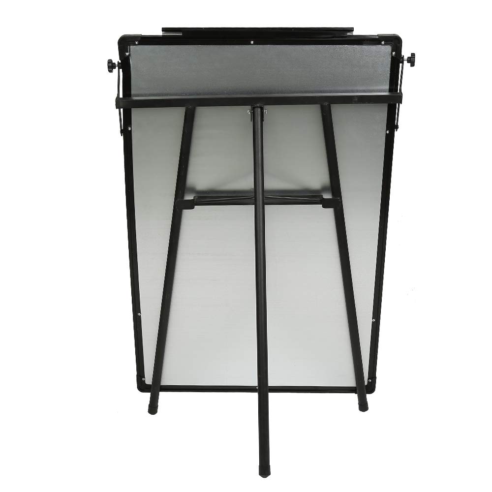 Lavagna Bianca Magnetica con Cavalletto, Lavagna Cancellabile, Alluminio Supporto, Altezza Regolabile, per Ufficio o Insegnamento a Casa e in Aula (60 * 90 cm (Nero))