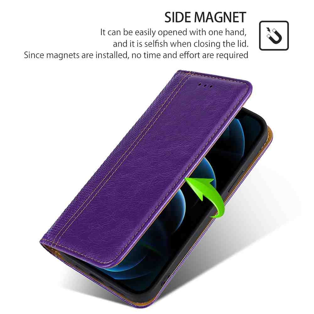 ICatchy Custodia A Portafoglio In Pelle Per Sony Xperia L4, Con Supporto E Slot Carte, Chiusura Magnetica, Colore Nero