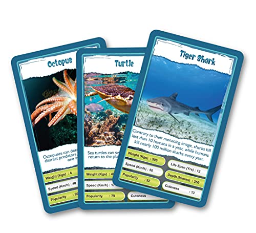Image of Kaizen MicroLessons Smart Cards to Enhance General Awareness for Age 6-15, Learn While Playing, General Knowledge for Kids, (Combo Pack of 3: Know Your World, Aquatic and Country Trump Cards)