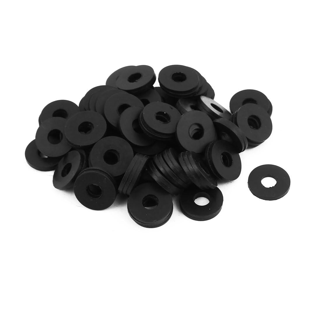 TOP-VIGOR 100Pcs Rubber Flat Washers