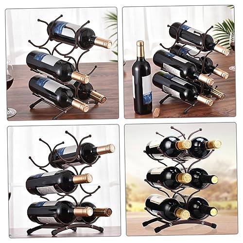 Soporte vintage para botellas de vino de hierro LABRIMP miniatura 7