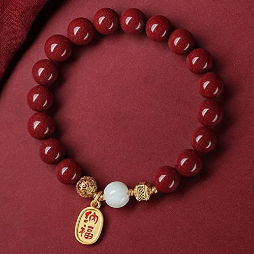 Talisman en pierre naturelle de cinabre bonne luck le cadeau spirituel parfait pour elle