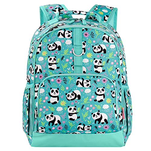 Choco Mocha Panda Backpack for Girls Preschool Backpack for Girls Pre Kindergarten Backpack for Kids 15 inch Backpack for Girls Pre K Daycare Bookbag 3-4 3-5 4-6 with Chest Strap Teal