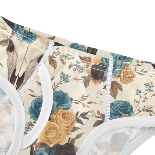 Cow Skull Flower Boho Toddler Boy's Underwear 2T 202c01014