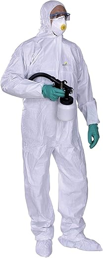 DELTAPLUS – Buzo Protección Química Desechable con Capucha DT115.