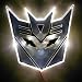 Edge Glowing LED Transformers DECEPTICONS Car Emblem - WHITE