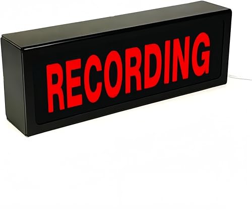 Miniatura 17 de Caja de luz LED RGB de neón atenuable para montaje en pared pulsante, señal de advertencia de estudio, luces iluminadas, señal para cine