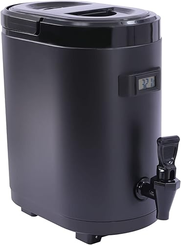 Miniatura 8 de Dispensador de bebidas aislado, de acero inoxidable 304 de grado alimenticio, dispensador térmico de bebidas frías y calientes con termómetro para