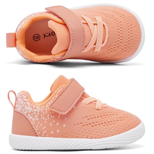 Image of MORENDL Toddler Sneakers Baby Boys & Girls Barefoot Shoes Lightweight Breathable Walking Running Tennis Athletic Sport Shoes