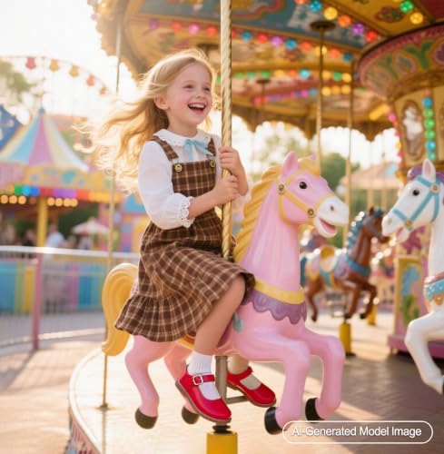 Image of PHIRAMIN Toddler Girl Mary Jane Student Oxford Shoes-Little Girl School Uniform Shoes for Wedding Party