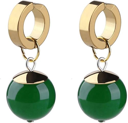 Anime Super Black GK Time 925 Sterling Silver Finger Ring Earring (Pair Green)