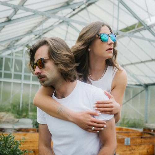 Holz Sonnenbrille Glozzi für Herren und Damen mit UV400 Schutz
