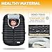 Orzbow Winter Carseat Cover for Baby, Baby Car Seat Cover for Boys & Girls, Warm Infant Car Seat Covers with Plush Lining for Cold Weather, Waterproof, Universal Fit, Newborn Essentials, Black