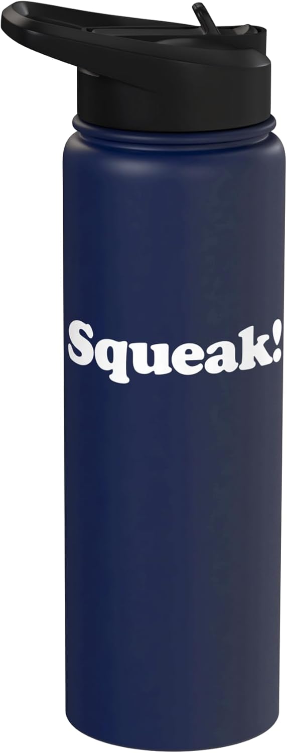 Squeak! Funny Cute Pet Animal Noise Mouse Rat Chipmunk Fan Stainless Steel Insulated Water Bottle