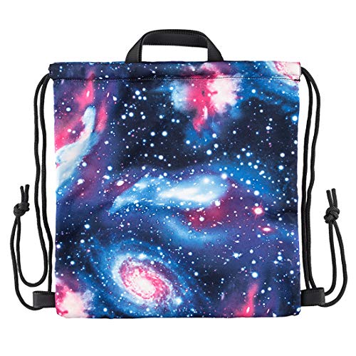 VanFn Drawstring Bags, Creative Design Gymsack, Unisex Sackpack, Casual Backpack, Sport's Equipment Bag Travel Bags (Galaxy)3