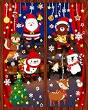 Benresive Christmas Window Clings, Double Sided Christmas Decorations Indoor for Glass,9 Sheet 133 P