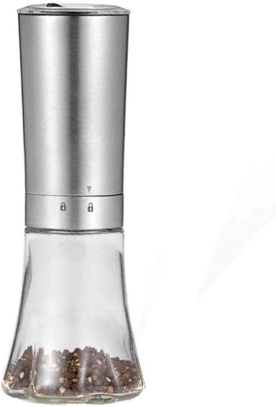 Salt and Pepper Grinder Set Pepper Grinder Refill Grinder Electric Pepper Grinder or Salt Mill Spice Tall Power Shaker Adjustable Ceramic Coarseness Gourmet Precision Mechanisms