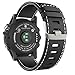 MoKo Bracelet Compatible avec Garmin Fenix 3/3 HR/5X/5X Plus/D2 Delta PX/Tactix Bravo/Descent Mk1/Quatix 3, 26mm Bracelet de Montre en Cuir de Remplacement - Noir