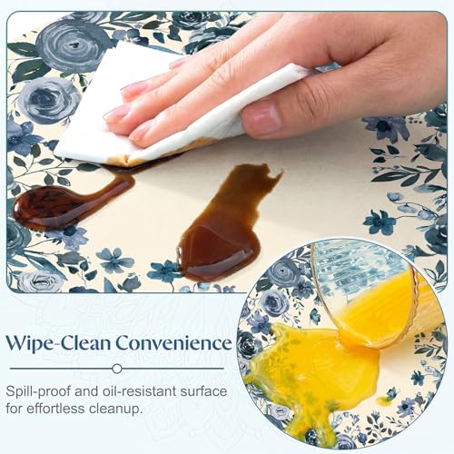 MHJY Round Tablecloth Fitted Elastic Table Cover Waterproof Table Cloth for Dinner, Party, Picnic,Camping, Round Table Cover for Indoor Outdoor by MHJY - Image 3