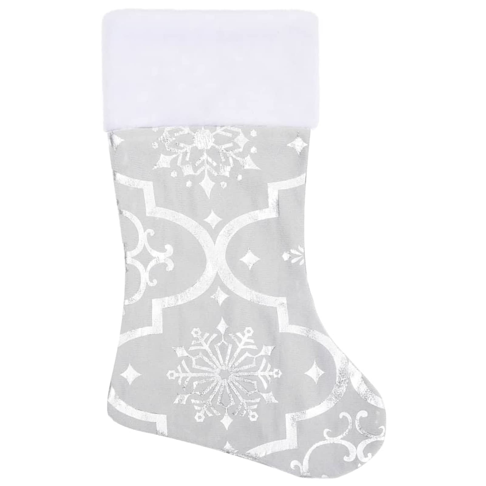 Gecheer Jupe de sapin de Noël de luxe et chaussette en tissu blanc 150 cm, couverture de sapin de Noël, jupes de décoration d'arbre de Noël ornements TY-1