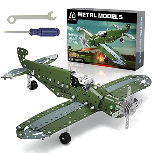 Lucky Doug Building Toys Model Airplane Set - DIY Building Stem Projects Toys for Kids Boys Ages...