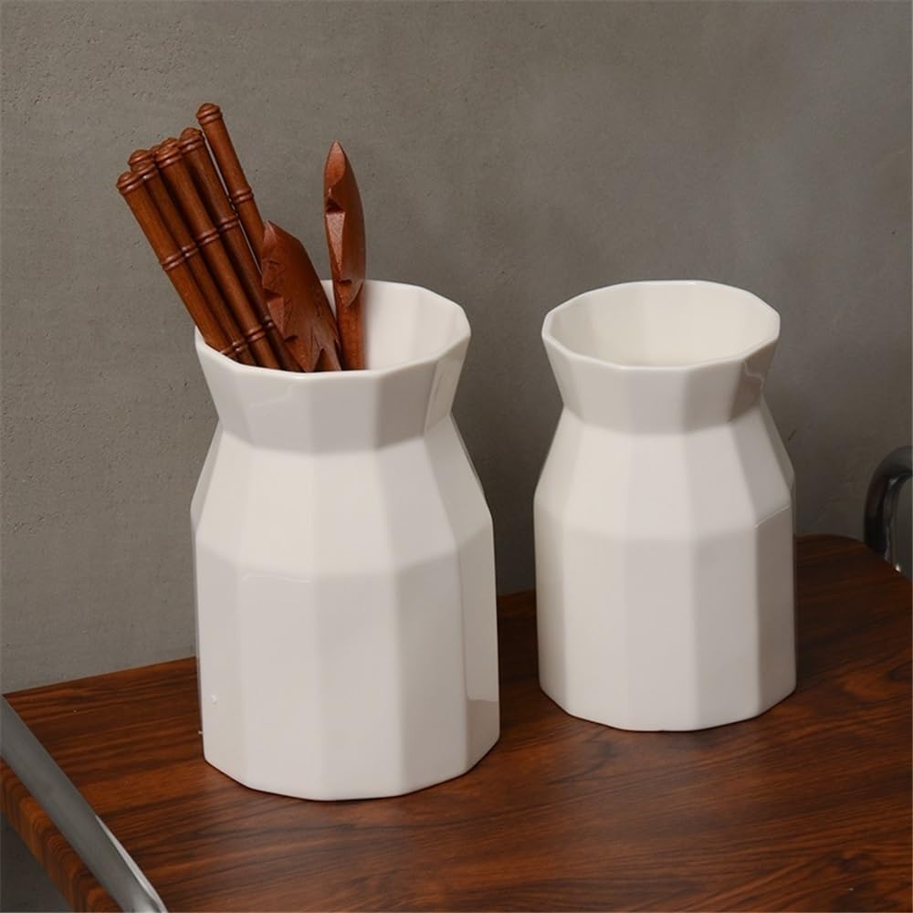 Kitchen Utensil Holder Kitchen Utensil Holder Ceramic for Countertop Utensil Crock Holder for Counter Storage Cooking Utensil Holder(Brown,Small)