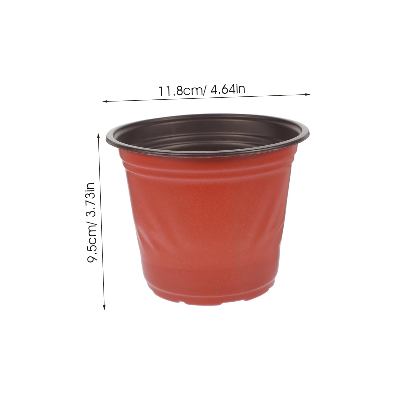 Pots de Fleurs en PP Bicolore 4.65 Pouces Lot de 50 pour Jardinage et Plantes Succulentes Réutilisables