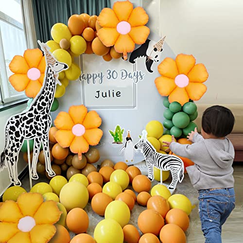 10Pcs Yellow Daisy Balloons Yellow And White Daisy Floral Party Yellow Flower Balloon Supplies Groovy Boho Daisy Themed Birthday Party Decorations Girl Baby Shower Decor Wedding Spring Theme #TOP3