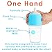 PopYum 9 oz Blue Anti-Colic Formula Making/Mixing/Dispenser Baby Bottles, 3-Pack with #2 Medium Flow Nipples, 260 ml, BPA-Free, Natural Latch