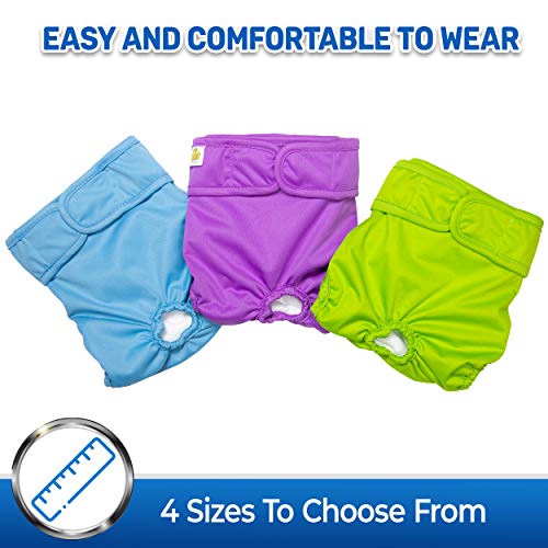 Pet Magasin Reusable Dog Diapers, Extra Small, Pack of 3