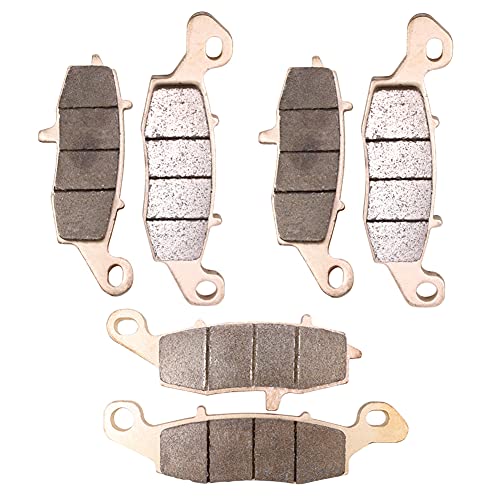 Sintered Brake Pads Compatible With Kawasaki Vulcan 1500 Vn1500 2001-2005 / Vulcan 1600 Vn1600 2005-2008 / Vulcan 1700 Vn1700 2009-2013 / Zr7S Zr750 2001-2005, Sintered Metal, Front And Rear #TOP20