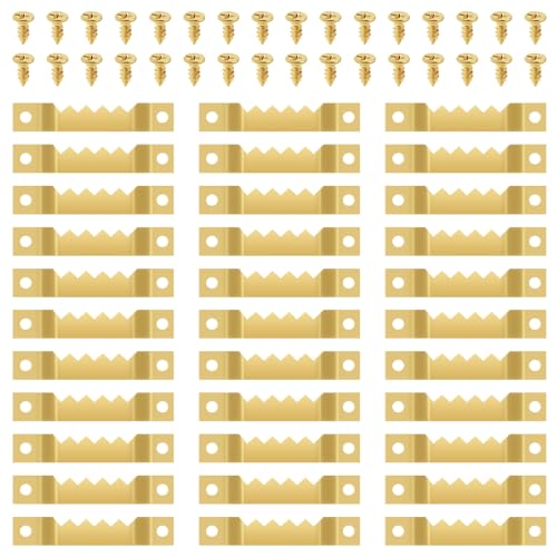 30 Piezas Colgadores para Cuadros Ganchos,Ganchos para Clavar con Tornillos, Fijaciones para Cuadros, Marco de Fotos Ganchos, Colgador Cuadros Kit,para Colgar Marco Pinturas Obras de Arte