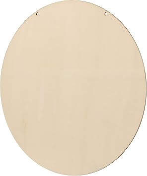 KEILEOHO 10 PCS 12 Inch Wood Circles Rounds with Holes, Unfinished Wood Rounds, Blank Round Wood Circles for Ornaments, Wooden Plaque Disc Cutouts for DIY Projects, Coasters, Wood Burning, Decor