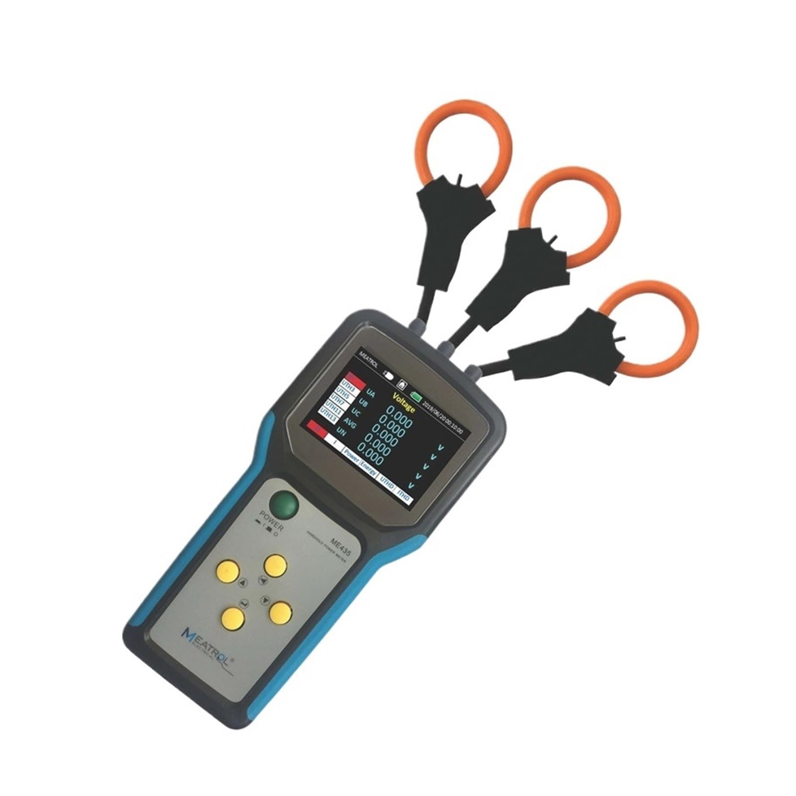 Medidor de potencia Digital registrador datos/Dispositivo portátil medidor óptica fuentes luz fibra PLS-ME435,Amplio rango de medición(Host-3pc 150mm coils)