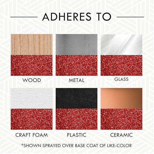 Image of Rust-Oleum 268045-6PK Specialty Glitter Spray Paint, 10.25 Oz, Red, 6 Pack