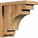 Ekena Millwork COR06X12X12MED01RWR 6"W x 12"D x 12"H Mediterranean Rough Sawn Corbel w/Backplate, Western Red Cedar